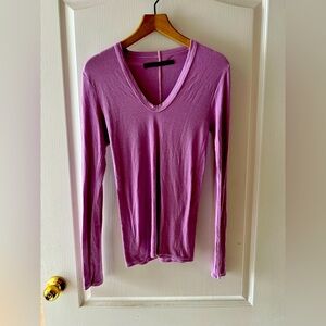 Pretty pink u-neck top from Enza Costa